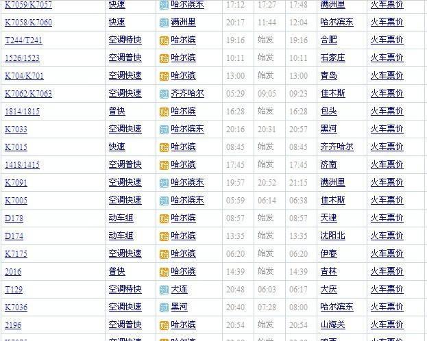 z268次火车最新时刻表